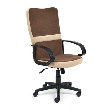Кресло компьютерное СН757 флок, коричневый/бежевый